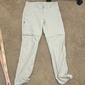 columbia beige zipper pants size 14 long